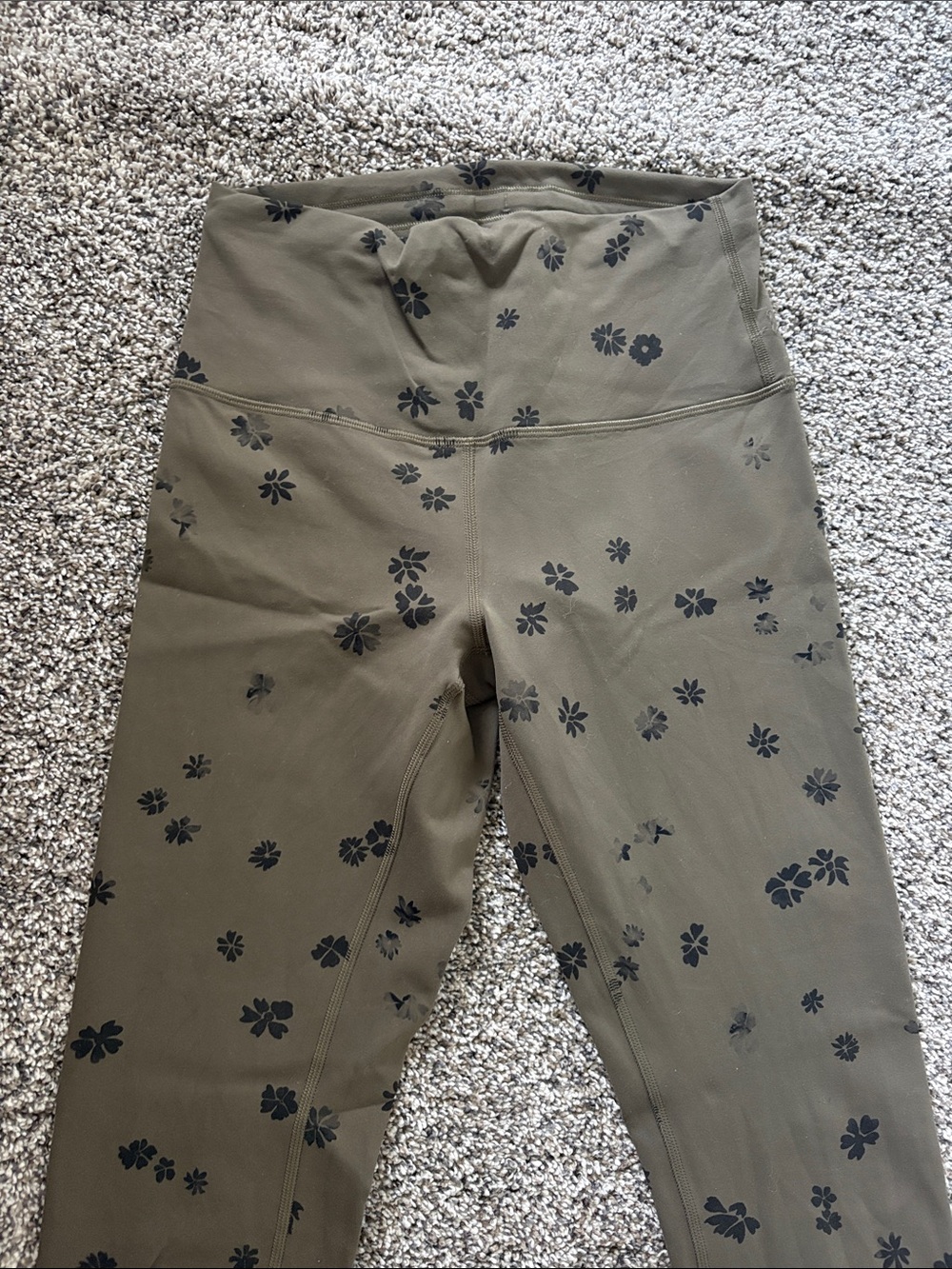 Lululemon Wunder Train High Rise Tight 28” Size 6 Floral Breeze Olive - Picture 2 of 5